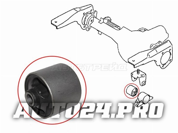Сайлентблок передней подушки дифференциала MMC DELICA 89-99/L200 96-07/CHELLENGER/PAJERO SPORT 96-06