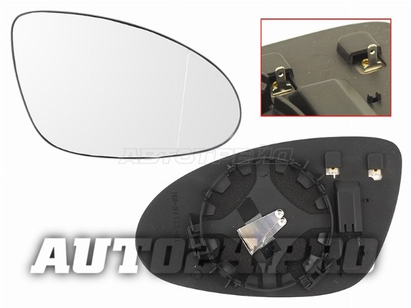 Полотно зеркала MERCEDES W221 05-09 RH асферическое с обогревом