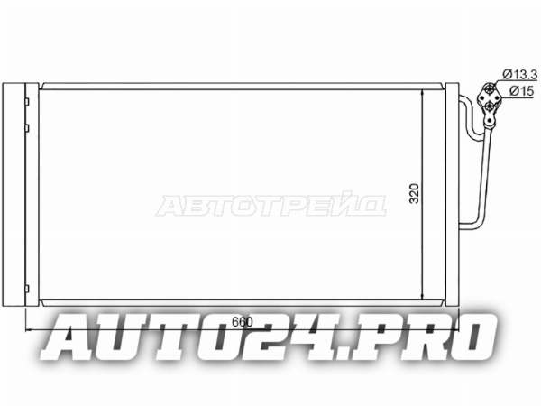 Радиатор кондиционера Mini Cabrio Cooper 09-15 / Clubman Cooper 08-10 / Countryman Cooper 10-17 / Ha