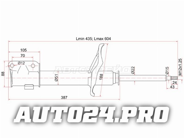 Стойка передняя MMC PAJERO/MONTERO IO/JR/PININ 98-07 LH=RH