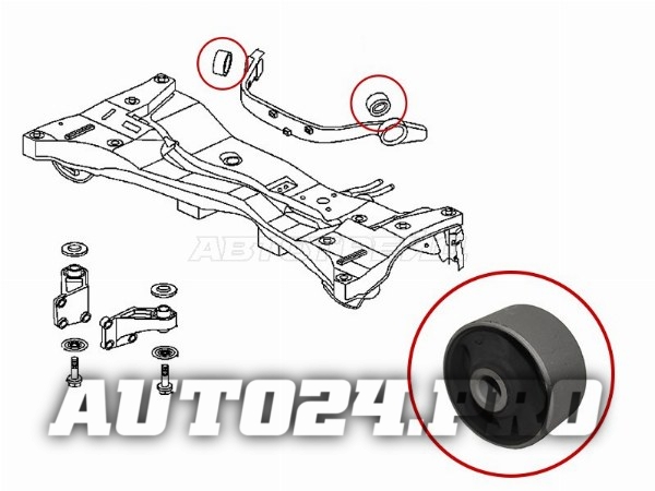 Сайлентблок заднего дифференциала MITSUBISHI OUTLANDER/AIRTREK 01-06/LANCER 00-09