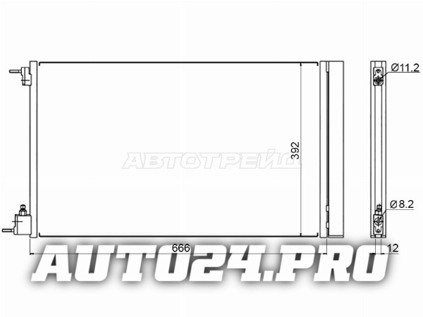 Радиатор кондиционера Opel Insignia 08-17 / Chevrolet Malibu 12-15 / Saab 9-5 10-12