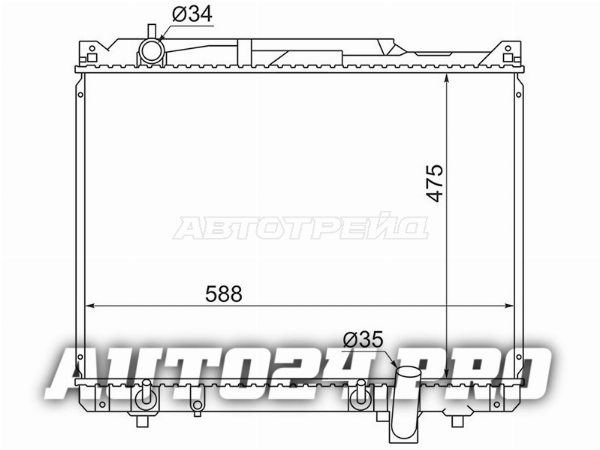 Радиатор Suzuki Escudo 97-05 / Grand Vitara 97-05 / Grand Escudo 00-05 / Grand Vitara XL-7 01-06