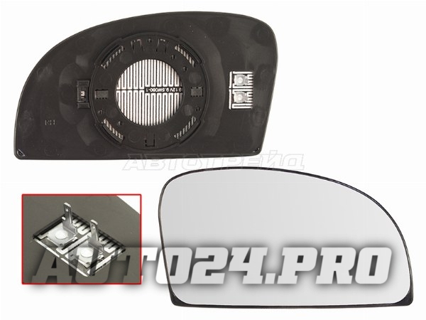 Полотно зеркала HYUNDAI GETZ 02-10 RH сферическое с обогревом
