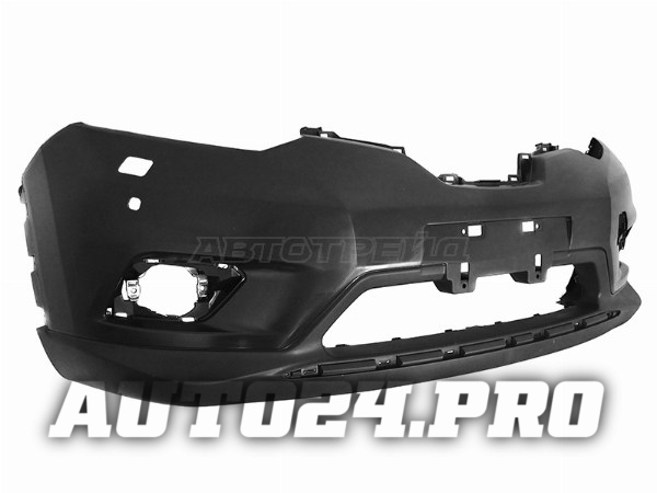 Бампер передний Nissan X-Trail 13-17 (Под омыватели фар/ Под сонары(парктроники))