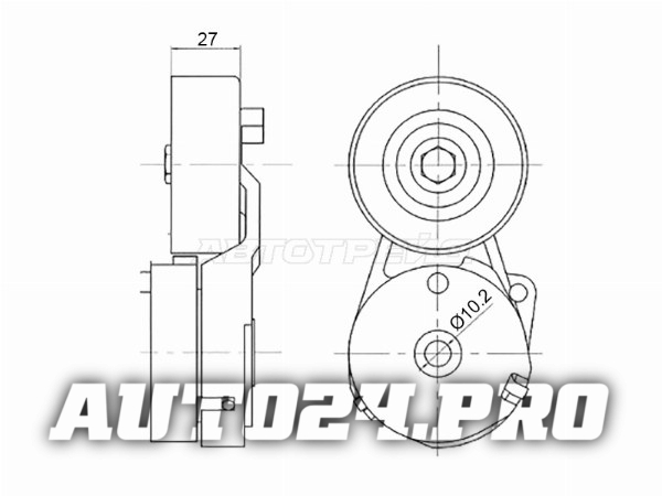 Натяжитель приводного ремня NISSAN QASHQAI/X-TRAIL(T31) 2,0 07-/TIIDA 1,8 07-