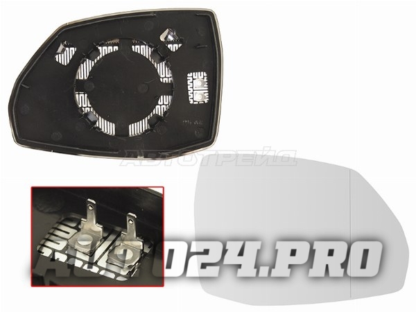 Полотно зеркала AUDI Q5 16-/Q7 15- RH асферическое с обогревом