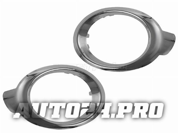 Молдинг оправы ПТФ CITROEN BERLINGO/PEUGEOT PARTNER 12-15 хром (к-т)