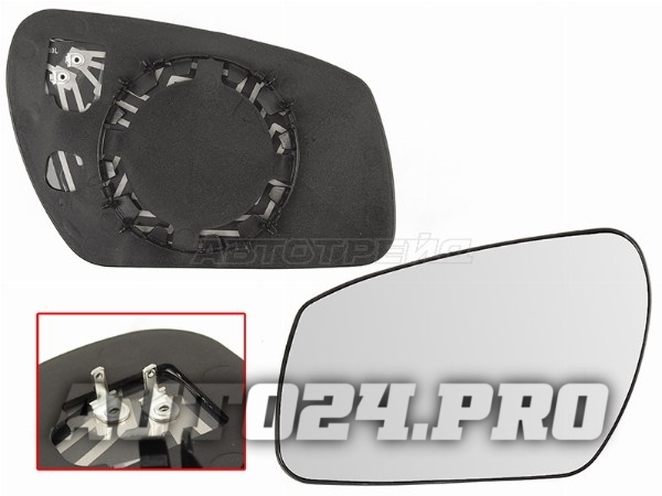 Полотно зеркала FORD FOCUS II 05-08/FUSION 05-12/MONDEO 00-07/C-MAX 03-07/FIESTA 01-08  LH сферическ