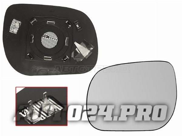 Полотно зеркала TOYOTA RAV4 05-13 LH сферическое с обогревом