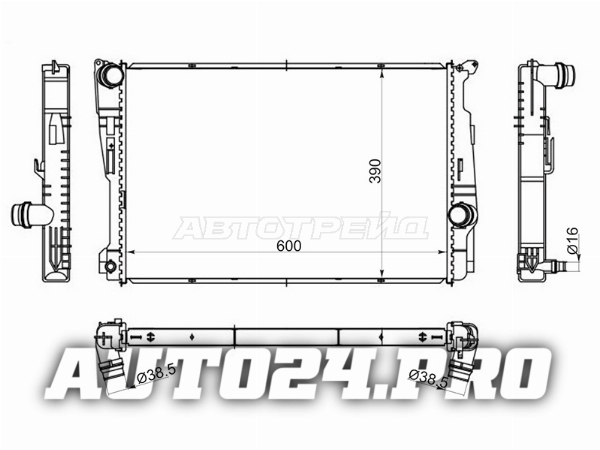 Радиатор BMW X3 10-17 / X4 14-18