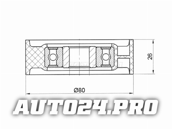 Ролик приводного ремня натяжителя SSANG YONG KORANDO/MUSSO/REXTON 3,2 95-