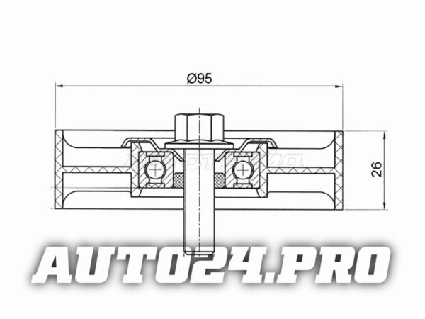 Ролик приводного ремня обводной HYUNDAI/KIA I20/I30/SOLARIS/SOUL/VELOSTER 06-