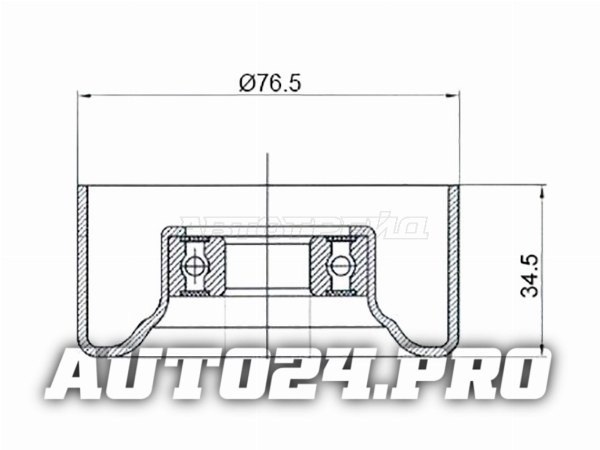 Ролик приводного ремня натяжителя HONDA ACCORD VII 2,0-2,4 03-/CIVIC 2,0 01-05/CR-V II-III 2,0-2,4 0