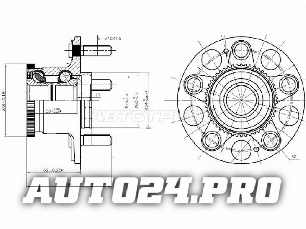 Ступичный узел задн. HONDA ACCORD/LEGEND/ODYSSEY 01-