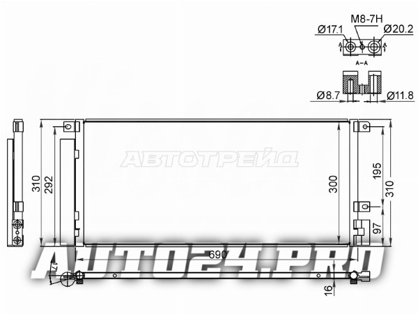 Радиатор кондиционера Opel Mokka 12-19 / Buick Encore 12-