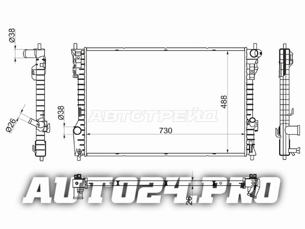 Радиатор Ford Explorer 10-19