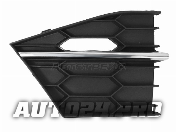 Решетка в бампер SKODA SUPERB 15-19 LH с хром молдингом