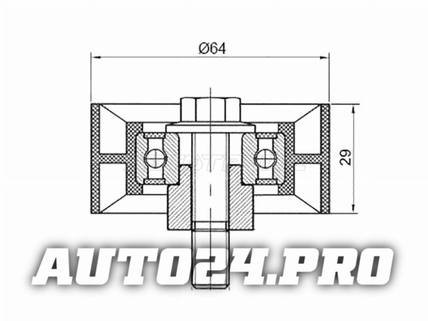 Ролик ремня ГРМ обводной CHEVROLET CRUZE/AVEO/LACETTI/LANOS/DAEWOO NEXIA 1,4/1,6