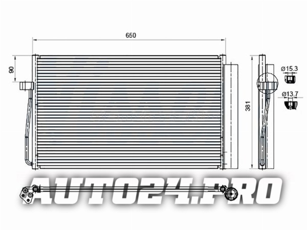 Радиатор кондиционера BMW 5-Series 03-10 / 6-Series 03-10 / 7-Series 01-08