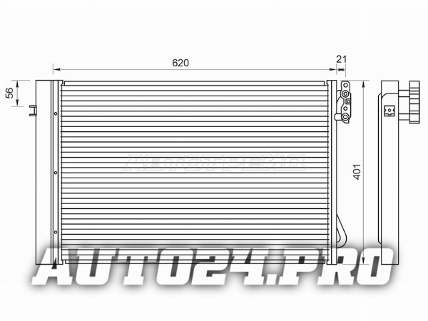 Радиатор кондиционера BMW 1-Series 04-12 / 3-Series 05-14 / X1 09-15 / Z4 09-17