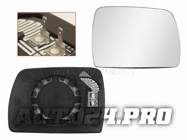 Полотно зеркала BMW X3 E83 03-10 RH - голубое, асферическое с обогревом