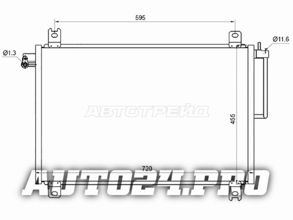 Радиатор кондиционера Chevrolet TrailBlazer 01-10 / GMC Envoy 02-08 / Saab 9-5 05-10 / 9-7X 05-09