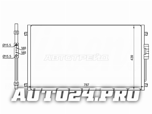 Радиатор кондиционера Dodge Caravan 00-07