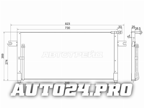 Радиатор кондиционера Nissan Patrol 87-97 / Safari 87-97