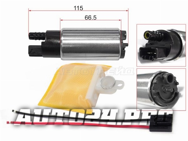 Топливный насос 12V, 3BAR, 90L/H, V=1500-2200 D15, D16, B16, B20, F20, F22, H22
