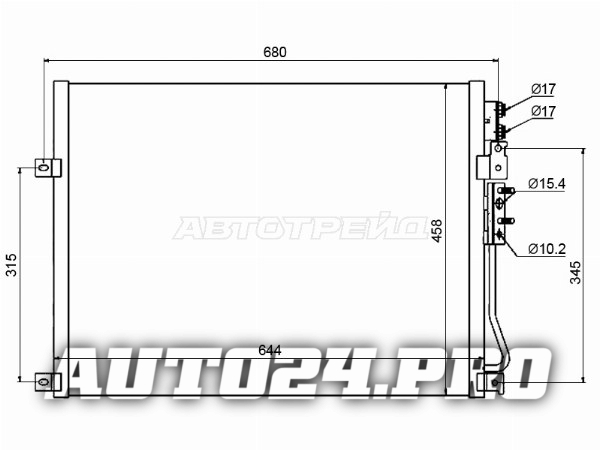 Радиатор кондиционера Jeep Commander 05-10 / Grand Cherokee 04-10