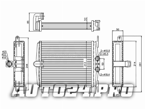 Радиатор отопителя салона MERCEDES-BENZ S-CLASS W140/S140 91-98