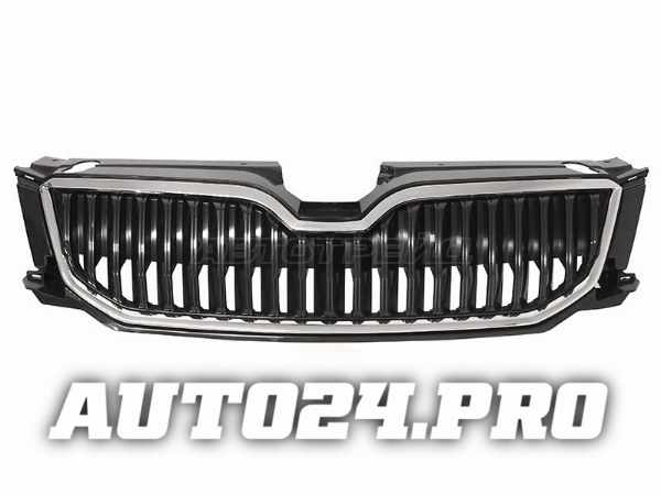 Решетка радиатора SKODA OCTAVIA 13-16 с хром молдингом
