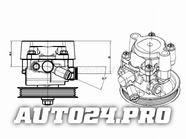 Насос ГУР TOYOTA HARRIER MCU35/LEXUS RX300 03-06