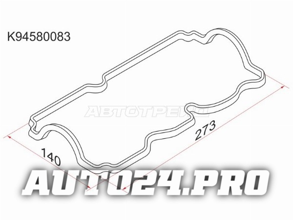 Прокладка клапанной крышки DW Matiz/Tico 0.8 (F8CV) 98-, CH Spark 0.8 05-