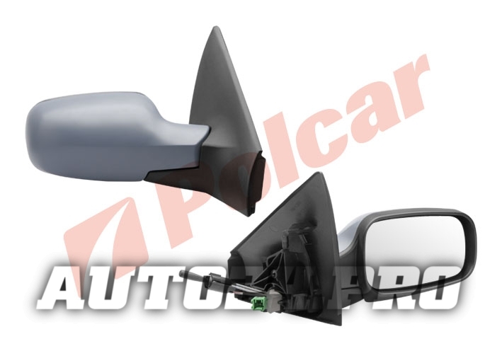 6012522M MEGANE II 0308 ЗЕРКАЛО ПРАВОЕ МЕХАНИЧЕСКОЕ ПОД ПОКРАСКУ