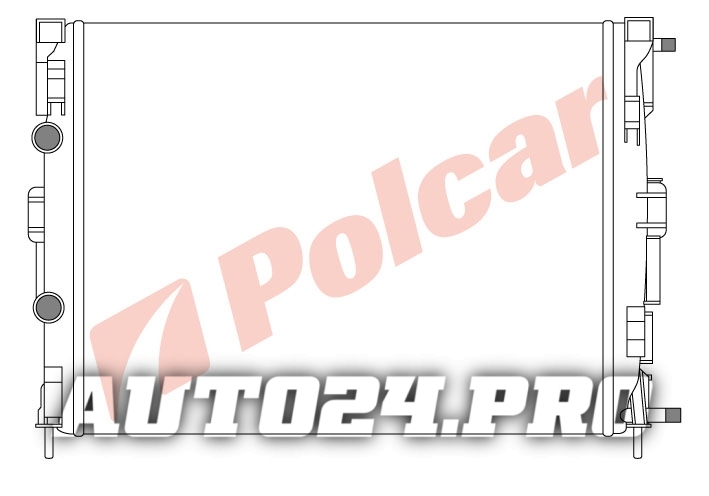 6012082 MEGANE II 03/SCENIC 03 РАДИАТОР 590Х450 1.5;2.0 M+C