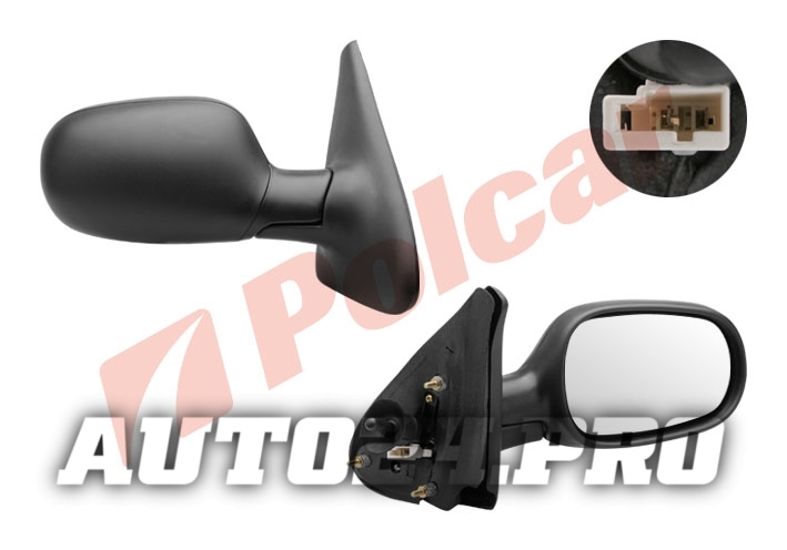 6007521M MEGANE 9599 ЗЕРКАЛО R МЕХАНИЧЕСКОЕ