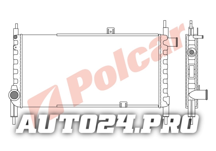 5505081 KADETT E 09840389 121314 РАДИАТОР 530X285X34 (63238A)   OL2063