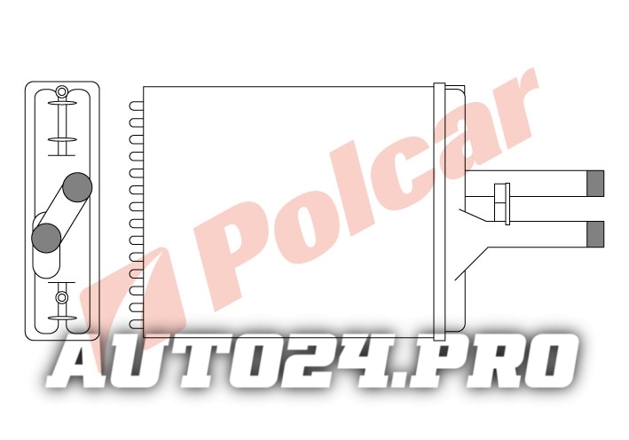 5516N81 VECTRA 9502  РАДИАТОР ОТОПИТЕЛЯ 205X180X42