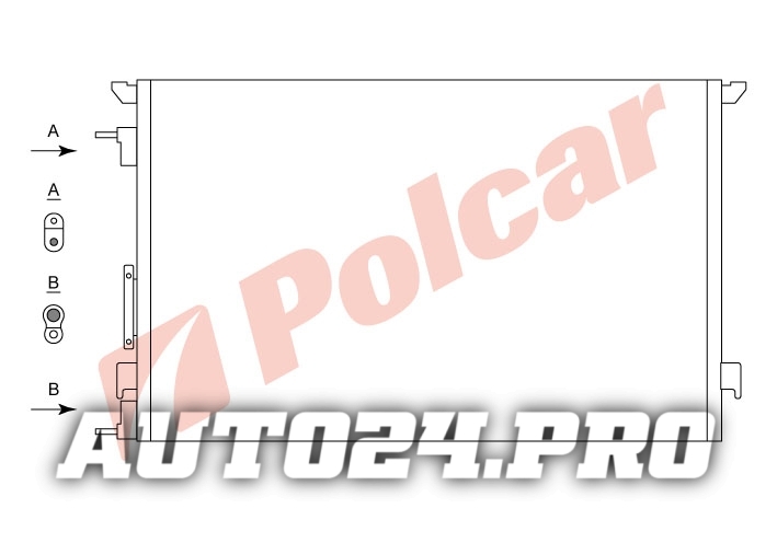 5518K8C1 VECTRA 02 РАДИАТОР КОНДИЦИОНЕРА (БЕНЗИНОВЫЕ ДВИГАТЕЛИ) OL5333