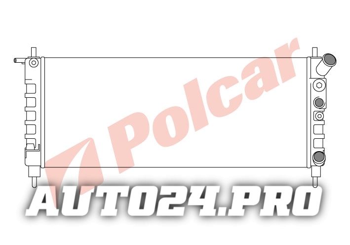 5555085 РАДИАТОР ОСНОВНОЙ  680 x 285 x 23 mm М С 1.2 i 16V/1.0 i 12V