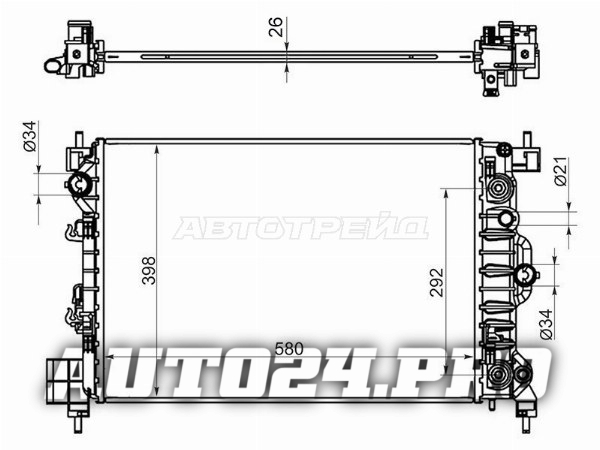 Радиатор Chevrolet Aveo 11-15 / Opel Mokka 12-19