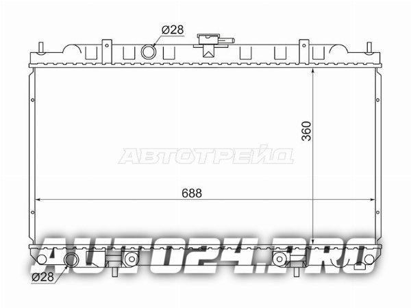 Радиатор Nissan AD 99-02 / Almera 00-06 / Primera 01-08 / Sunny 98-04 / Mazda Familia S-Wagon 98-04