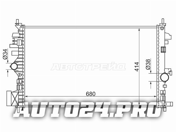 Радиатор Opel Insignia 08-17 / Saab 9-5 10-12