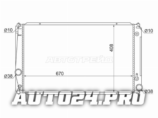 Радиатор Toyota Harrier (XU60) 13-20 / RAV4 (XA30,XA40) 05-19 / Lexus NX200 14-21 / NX200t 14-17 / N