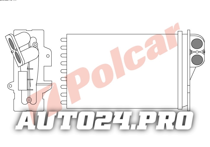 2332N8-1 РАДИАТОР ПЕЧКИ  233 x 157 x 42 mm