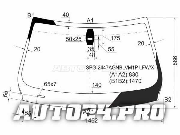 Стекло лобовое (Датчик дождя) BMW 3-Series 05-14 / M3 06-13