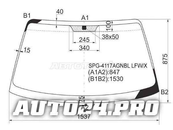 Стекло лобовое Hyundai Sonata 98-13 / Kia Optima 00-05 / Magentis 00-06