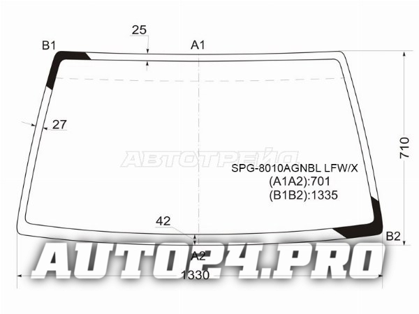 Стекло лобовое Suzuki Escudo 88-97 / Chevrolet Tracker 88-97 / Mazda Proceed Levante 96-97 / Suzuki